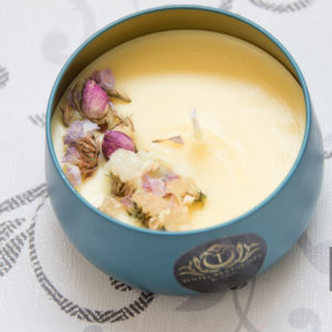 Bougie parfumée fleurie